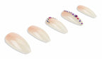 Ardell Nail Addict Premium Nail Set, Nude Light Crystals - False Nails - British D'sire