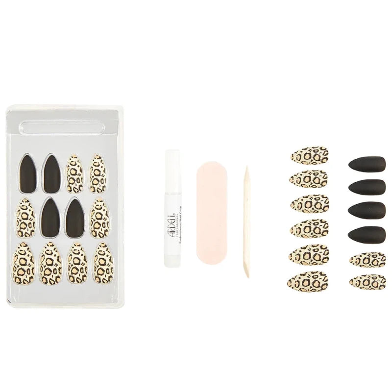 Ardell Nail Addict Premium Nails Black Leopard - False Nails - British D'sire
