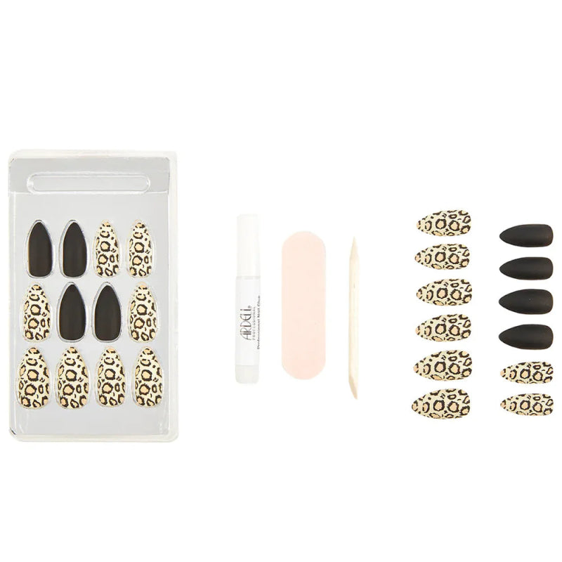 Ardell Nail Addict Premium Nails Black Leopard - False Nails - British D'sire