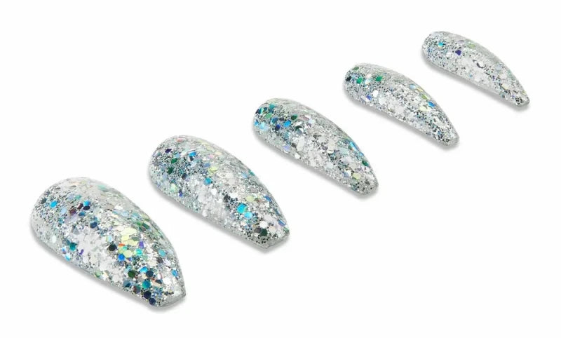 Ardell Nail Addict Premium Nails Blue Jewelled Glitter Secondary image