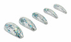 Ardell Nail Addict Premium Nails Blue Jewelled Glitter - False Nails - British D'sire