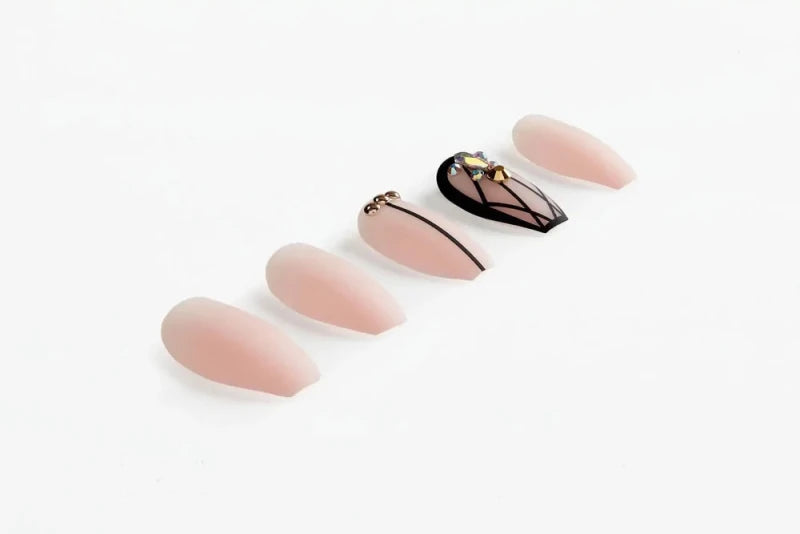 Ardell Nail Addict Premium Nails Blush Geometric Crystals Secondary image