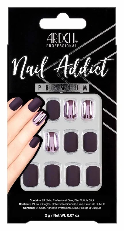 Ardell Nail Addict Premium Nails Burgundy Chrome Secondary image