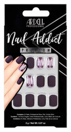 Ardell Nail Addict Premium Nails Burgundy Chrome - False Nails - British D'sire