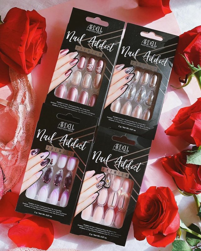 Ardell Nail Addict Premium Nails Champagne Ice - False Nails - British D'sire