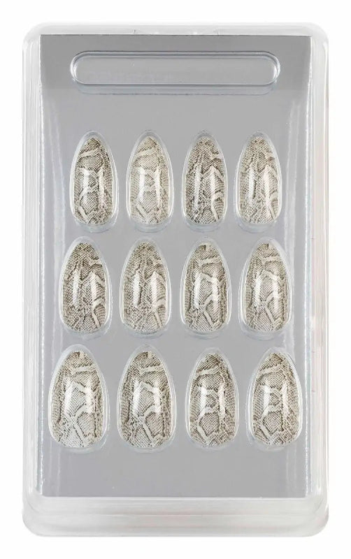 Ardell Nail Addict Premium Nails Grey Python - False Nails - British D'sire
