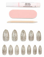 Ardell Nail Addict Premium Nails Grey Python - False Nails - British D'sire