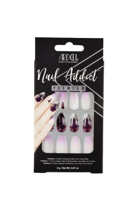 Ardell Nail Addict Premium Nails Marble Purple Ombre - False Nails - British D'sire Main image