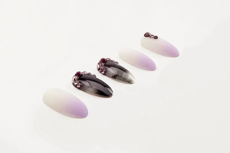 Ardell Nail Addict Premium Nails Marble Purple Ombre - False Nails - British D'sire