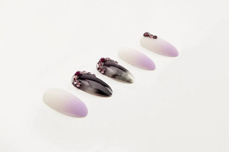 Ardell Nail Addict Premium Nails Marble Purple Ombre - False Nails - British D'sire