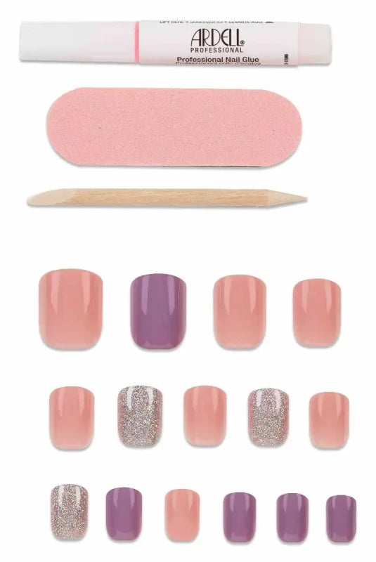 Ardell Nail Addict Premium Nails Pastel Pink & Purple - False Nails - British D'sire