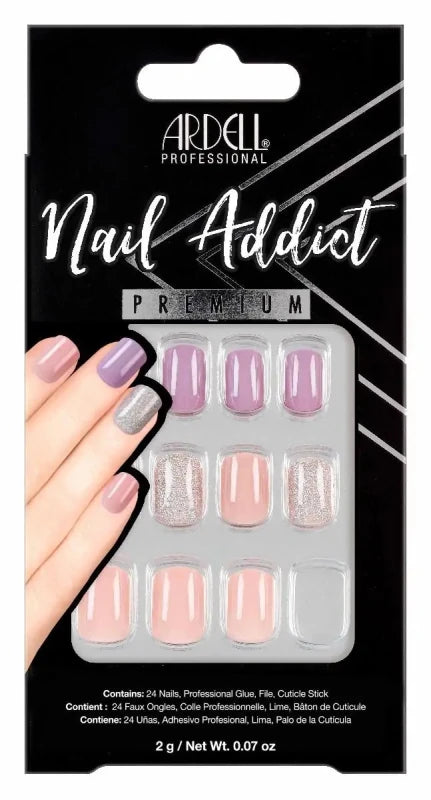Ardell Nail Addict Premium Nails Pastel Pink & Purple - False Nails - British D'sire Main image