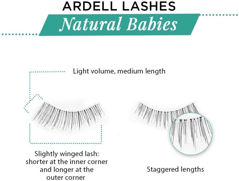 Ardell Natural Lashes Multipack Babies, Black - False Eyelashes - British D'sire