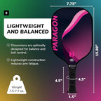 Arezzo - Pickleball Paddle Set of 2 - USAPA Certified - Graphite Fiberglass Surface, Lightweight Honeycomb Core - Outdoor Sports & Equipments - British D'sire