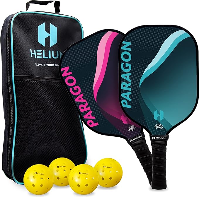 Arezzo - Pickleball Paddle Set of 2 - USAPA Certified - Graphite Fiberglass Surface, Lightweight Honeycomb Core - Outdoor Sports & Equipments - British D'sire