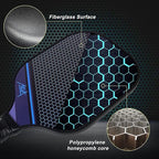 Arezzo - Pickleball Paddles, Pickleball Set 2/4 Pcs Pickle Ball Raquette Fiberglass Racquets for Women and Men Indoor or Outdoor Play with 6 Balls,Carry Bag - Outdoor Sports & Equipments - British D'sire