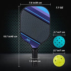 Arezzo - Pickleball Paddles, Pickleball Set 2/4 Pcs Pickle Ball Raquette Fiberglass Racquets for Women and Men Indoor or Outdoor Play with 6 Balls,Carry Bag - Outdoor Sports & Equipments - British D'sire