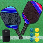 Arezzo - Pickleball Paddles, Pickleball Set 2/4 Pcs Pickle Ball Raquette Fiberglass Racquets for Women and Men Indoor or Outdoor Play with 6 Balls,Carry Bag - Outdoor Sports & Equipments - British D'sire