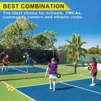 Arezzo - Pickleball Paddles - Pickleball Set of 4 Paddles, Indoor & Outdoor Pickleball Balls, Pickleball Paddle Set of 4 Wood Pickleball Racket Ergonomic Cushion Grip, 8 Pickleball Balls & 1 Carry Bag - Outdoor Sports & Equipments - British D'sire