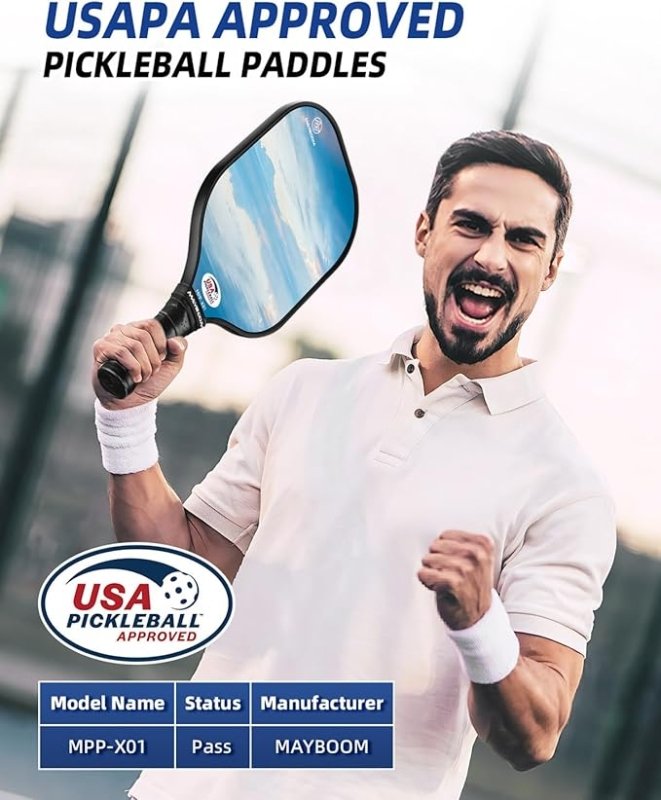 Arezzo - Pickleball Paddles Set of 2 or 4, USAPA Approved Pickleball Paddles Set with 4 Pickleball Balls and Pickleball Carry Bag, Fiberglass Pickle Ball Rackets 2 Pack Gifts for Beginners & Pros - Outdoor Sports & Equipments - British D'sire