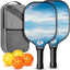 Arezzo - Pickleball Paddles Set of 2 or 4, USAPA Approved Pickleball Paddles Set with 4 Pickleball Balls and Pickleball Carry Bag, Fiberglass Pickle Ball Rackets 2 Pack Gifts for Beginners & Pros - Outdoor Sports & Equipments - British D'sire