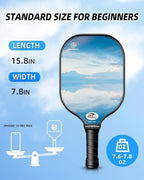 Arezzo - Pickleball Paddles Set of 2 or 4, USAPA Approved Pickleball Paddles Set with 4 Pickleball Balls and Pickleball Carry Bag, Fiberglass Pickle Ball Rackets 2 Pack Gifts for Beginners & Pros - Outdoor Sports & Equipments - British D'sire