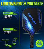 Arezzo - Pickleball Paddles Set，Outdoor Pickleball Rackets Set Lightweight Racquets Fiberglass Pickle Ball Raquette Gift with Cushioned Grip for Adults Beginners Intermediate Player Elders Friendly - Outdoor Sports & Equipments - British D'sire