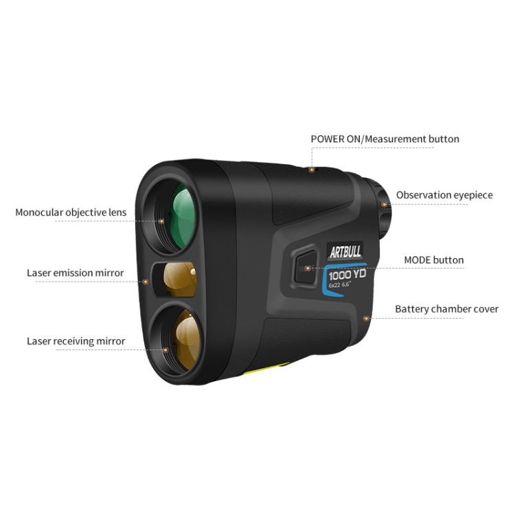 ARTBULL 1000m Golf Laser Rangefinder Telescope Altimeter Speedometer - British D'sire
