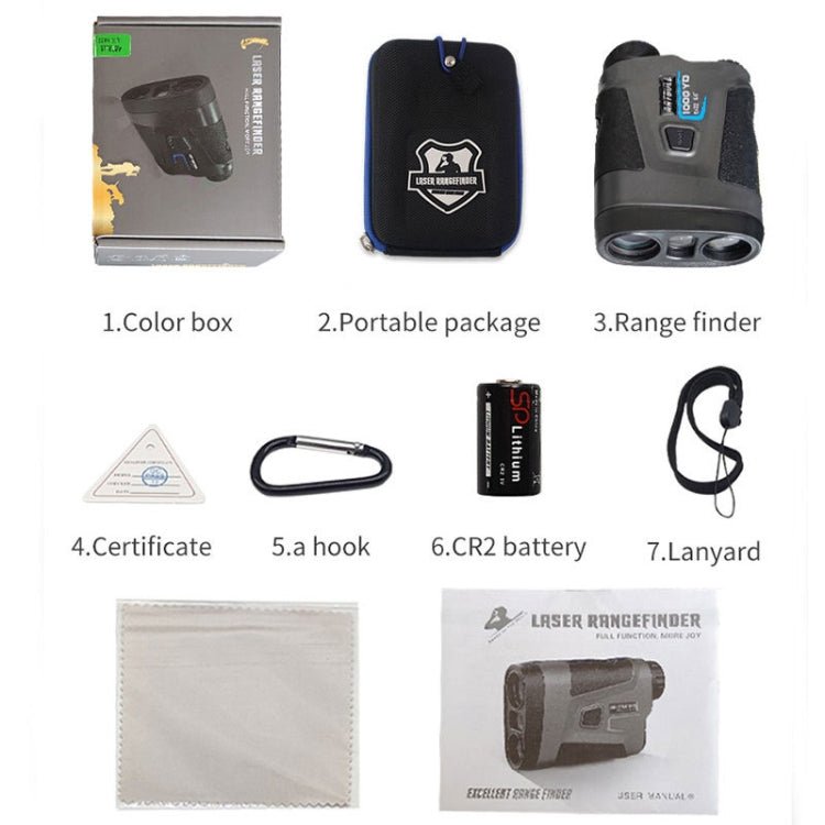 ARTBULL 1000m Golf Laser Rangefinder Telescope Altimeter Speedometer - British D'sire