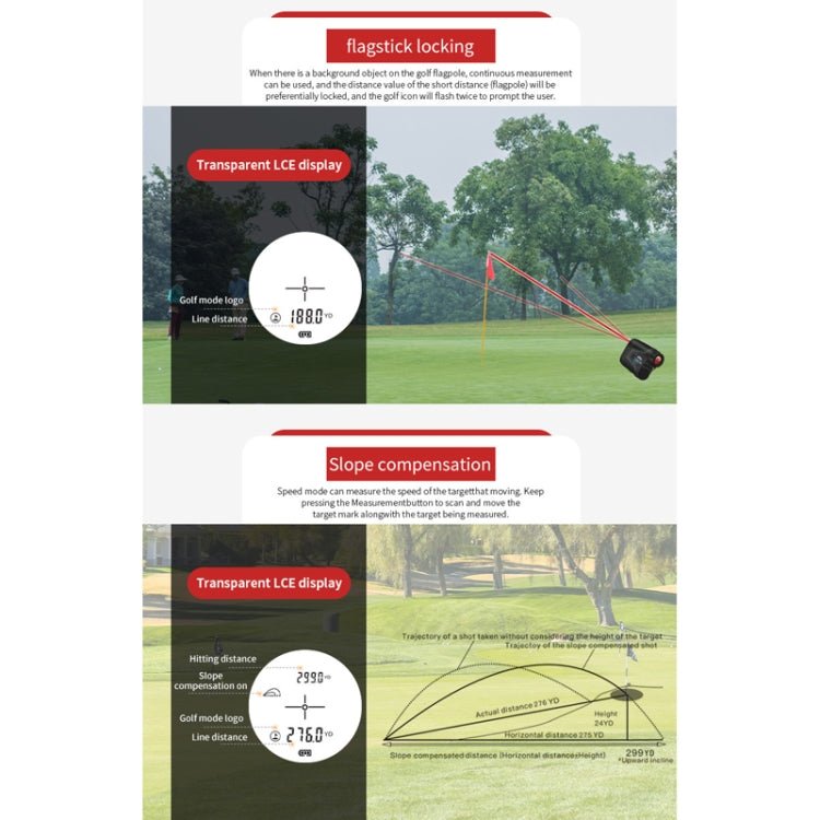 ARTBULL 1000m Golf Laser Rangefinder Telescope Altimeter Speedometer - British D'sire