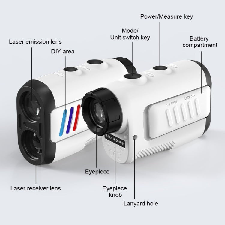 ARTBULL PF2E Golf Slope Correction Laser Rangefinder Outdoor Telescope - British D'sire