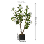 Artificial Camellia Tree Potted Plant Home Decoration - Artificial Tree - British D'sire