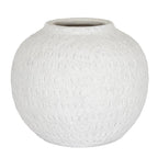Ashen Large Round Vase - Grey Ceramic Decorative Vase - Vases - British D'sire