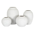 Ashen Large Round Vase - Grey Ceramic Decorative Vase - Vases - British D'sire