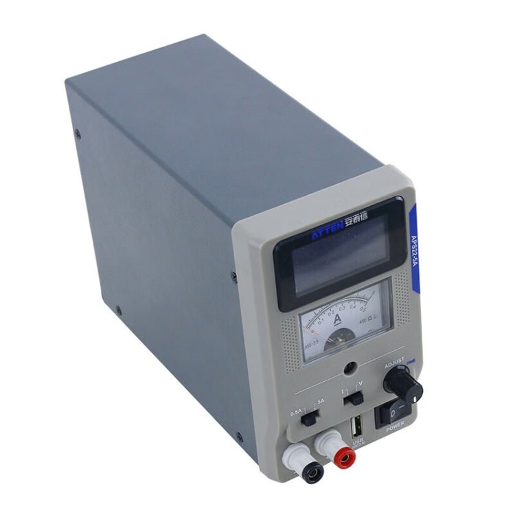 ATTEN APS22 - 5A 22V 5A USB Digital Variable Adjustable Laboratory DC Power Supply For Mobile Repair, EU Plug - British D'sire