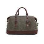 AUGUR 2012 Portable Casual Canvas Travel Handbag Baggage Shoulder Crossby Bag(Army Green) - British D'sire