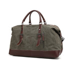 AUGUR 2012 Portable Casual Canvas Travel Handbag Baggage Shoulder Crossby Bag(Army Green) - British D'sire