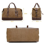 AUGUR 2012 Portable Casual Canvas Travel Handbag Baggage Shoulder Crossby Bag(Coffee) - British D'sire