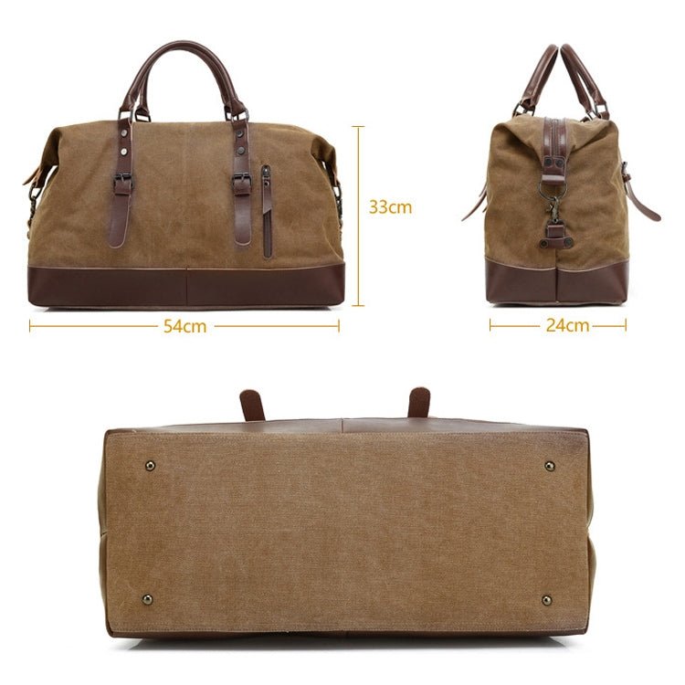 AUGUR 2012 Portable Casual Canvas Travel Handbag Baggage Shoulder Crossby Bag(Coffee) - British D'sire