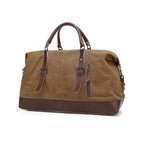 AUGUR 2012 Portable Casual Canvas Travel Handbag Baggage Shoulder Crossby Bag(Coffee) - British D'sire