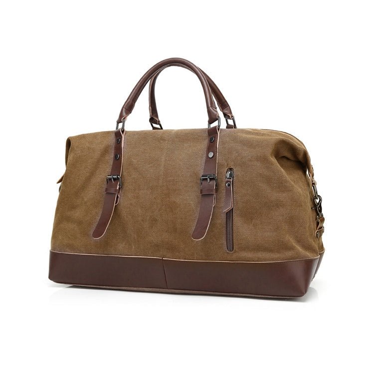 AUGUR 2012 Portable Casual Canvas Travel Handbag Baggage Shoulder Crossby Bag(Coffee) - British D'sire