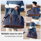 AUGUR 2012 Portable Casual Canvas Travel Handbag Baggage Shoulder Crossby Bag(Coffee) - British D'sire