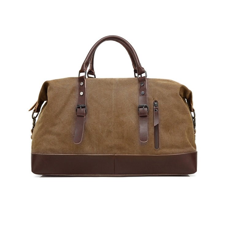 AUGUR 2012 Portable Casual Canvas Travel Handbag Baggage Shoulder Crossby Bag(Coffee) - British D'sire