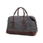 AUGUR 2012 Portable Casual Canvas Travel Handbag Baggage Shoulder Crossby Bag(Grey) - British D'sire