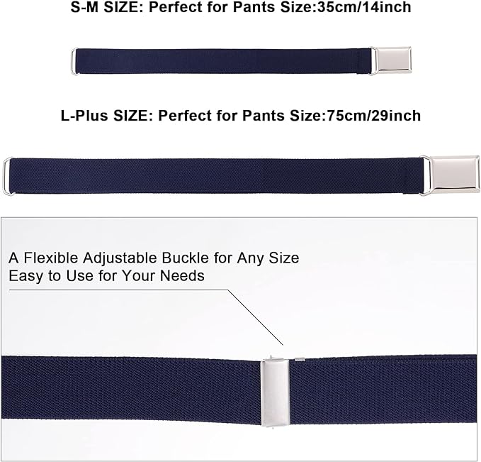 Auidy_6TXD 4Pcs Kids Buckle Belt, Adjustable Elastic Belt with Easy Clasp Stretch Belt for Toddlers Boys Girls Children Secondary image
