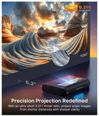 Aurora Pro MKII, 4K Tri - Color Laser UST Projector, 30000:1 Contrast Ratio, Dynamic Iris & Laser Dimming, 0.21:1 Throw Ratio, Dolby Vision & Atmos, HDR10+, 3D, 4.2ms ~ 8ms Low Latency - Projectors - British D'sire
