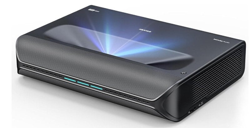 Aurora Pro, Ultra Short Throw 4K Tri - Color Laser Projector, 2400 Lumens, Screen Adoption, Dynamic Dimming, Dolby Vision & Atoms, HDR10, HLG, Active 3D, 60W Speakers, UST TV - Projectors - British D'sire