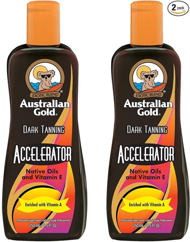 Australian Gold Dark Tanning Accelerator lotion 250ml X 2 BOTTLES - British D'sire Main image