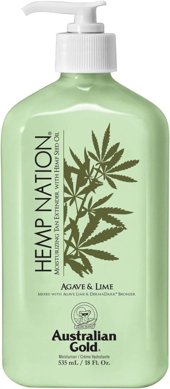 Australian Gold - Hemp Nation Agave & Lime Tan Extender Body Lotion 535 ml (Pack of 1) Agave & Lime Fragrance - British D'sire