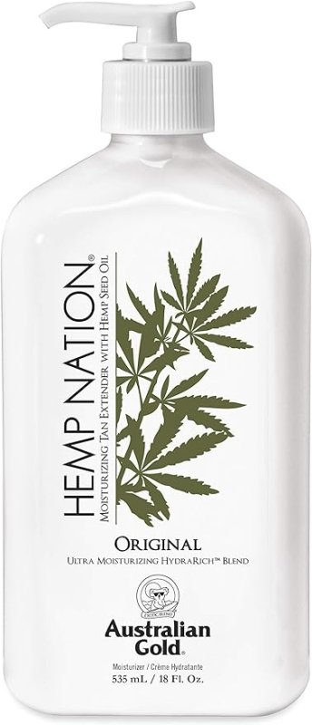 Australian Gold Hemp Nation Original Moisturizing Tan Extender 535 ml - Organic Hand & Body Lotion - British D'sire